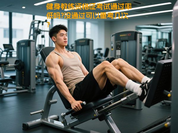 健身教练资格证考试通过率低吗?没通过可以重考几次？